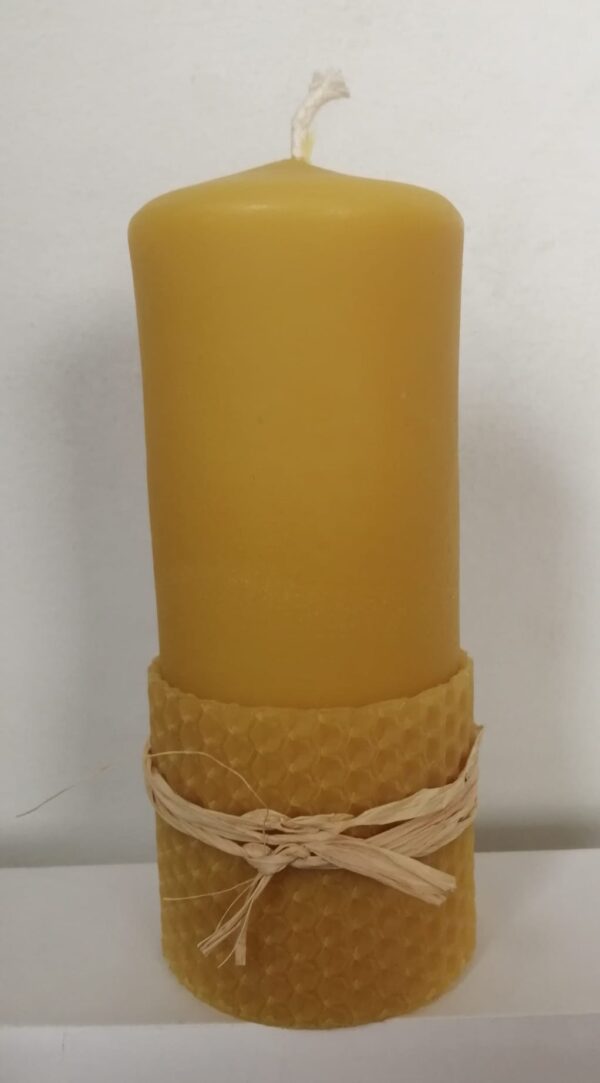 Bienenwachskerze gegossen 285g  /  13x 5,5cm