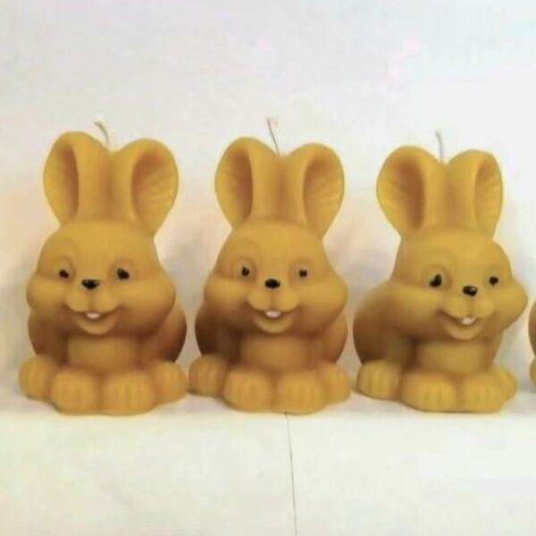 Hase aus 100% reinem Bienenwachs ( Unsere Kerzen brennen, selbst getestet )